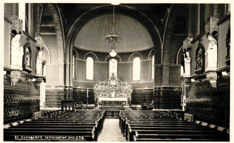 Old photograph, St Cuthbert&#39;s Catholic Chirch Withington